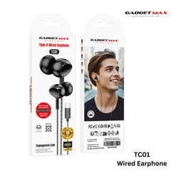 GADGET MAX - TC01 Type-C Wired Earphone - Black
