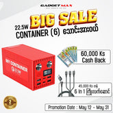 GADGET MAX GB11 Pro My Container Series 60000mAh PD+QC Fast Charging Power Bank(PD 20W+QC 22.5W) - Red