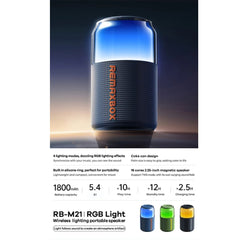 REMAX - RB-M21 Lighted Wireless Portable Speaker (5W) - Green