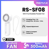 REMAX - RS-SF08 Mini Fruit Bubble Pocket Fan - White