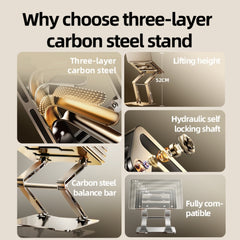 RTAKO RS-CP75D 3-level Carbon Steel Laptop Stand