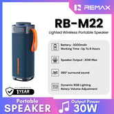 REMAX - RB-M22 Lighted Wireless Portable Speaker (30W) - Blue