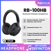 REMAX - RB-100HB Wireless Bluetooth Headphone - Black