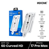 WEKOME - WTP-132 Magic Box 6D Curved HD Tempered Glass - iPhone 17 Pro Max