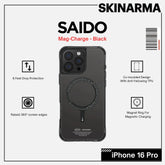 Skinarma iPhone 16 Pro 6.3" Saido Mag-Charge Case - Black