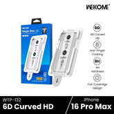 WEKOME - WTP-132 Magic Box 6D Curved HD Tempered Glass - iPhone 16 Pro Max