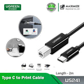 Ugreen US241 USB-C to USB 2.0 Print Cable (2M)