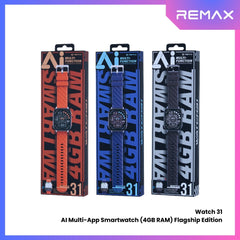 REMAX - Watch 31 AI Multi-App Smartwatch Flagship Edition (4GB RAM)