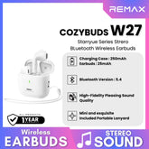 REMAX - Cozybuds W27 Starryue Series Bluetooth Wireless Earbuds - White