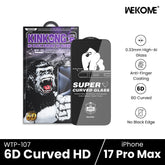 WEKOME - WTP-107 6D Curved HD Tempered Glass - iPhone 17 Pro Max