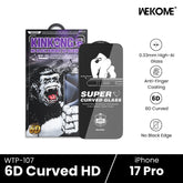 WEKOME - WTP-107 6D Curved HD Tempered Glass - iPhone 17 Pro