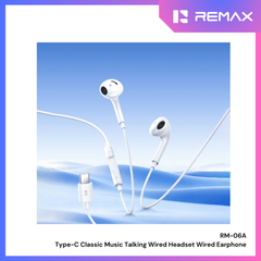 REMAX - RM-06A Type-C Classic Music Talk Wired Earphone - White