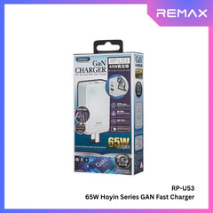 REMAX - RP-U53 Hoyin Series PD+QC GAN Charger (65W) - White