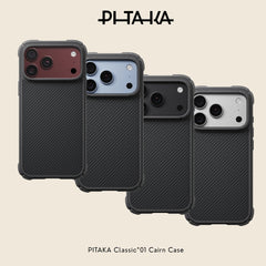 PITAKA - Classic 01 Cairn Case For iPhone 18 Pro Max - Black/Grey
