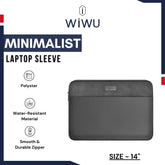 WIWU - Minimalist Laptop Sleeve (14") - Grey