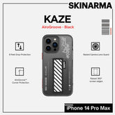 SKINARMA IPHONE 14 PRO MAX (2022) KAZE AIRGROOVES PROTECTIVE CLEAR CASE WITH ELASTIC GRIPBAND