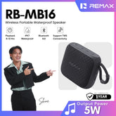 REMAX - RB-MB16 Waterproof Wireless Portable Speaker ( 5W ) - Black