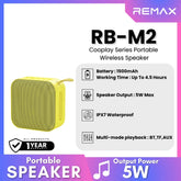 REMAX - RB-M2 Cooplay Series Portable Wireless Bluetooth Speaker (5W) - Yellow