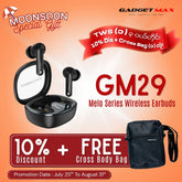 GADGET MAX GM29 Melo Series Bluetooth True Wireless Earbuds(Dual-Mic ENC) - Black