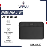 WIWU - Minimalist Laptop Sleeve (15.6") - Black