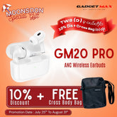 GADGET MAX GM20 PRO ANC Bluetooth Wireless Earbuds - White