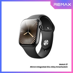 REMAX - Watch 27 46mm Integrated Zinc Alloy Smart Watch- Black