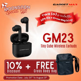 GADGET MAX - GM23 Tiny Cube Bluetooth Wireless Earbuds - Black