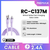 REMAX RC-C137M Bintrai Series 2.4A Fast Charging Data Cable For Micro (1.2M)