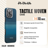PITAKA - iPhone 16 Pro Max Case ( Sunset Moonrise Tactile Woven ) - Moonrise