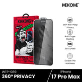 WEKOME - WTP-089 Space KK 9D 360° Privacy Tempered Glass - iPhone 17 Pro Max