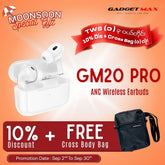 GADGET MAX GM20 PRO ANC Bluetooth Wireless Earbuds - White