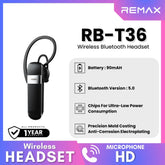 REMAX - RB-T36 Wireless Bluetooth Headset - Black
