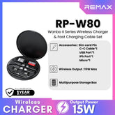 REMAX - RP-W80 Wanbo II Series Wireless Charger & Fast Charging Cable Set (15W) - Black
