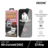 WEKOME - WTP-130 9D Curved Redlight HD Tempered Glass - iPhone 17 Pro
