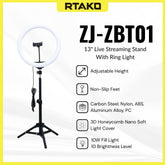 RTAKO - ZJ-ZBT01 13" Live Streaming Stand With Ring Light