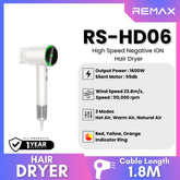 REMAX - RS-HD06 High Speed Negative ION Hair Dryer (1.8M) - White