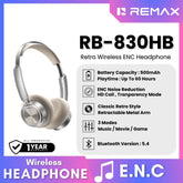 REMAX - RB-830HB Retro Wireless Portable Headphone - Gold