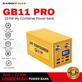 GADGET MAX GB11 Pro My Container Series 60000mAh PD+QC Fast Charging Power Bank(PD 20W+QC 22.5W) - Yellow