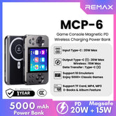 REMAX - MCP-6 5000mAh Game Console Magnetic PD Wireless Charging Power Bank ( 15W + PD20W ) - Tarnish