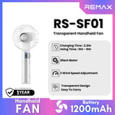 REMAX RS-SF01 Transparent Handheld Fan - Clear