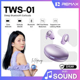 REMAX - TWS-01 Sleep True Wireless Stereo Music Talking WIreless Earbuds - Grey