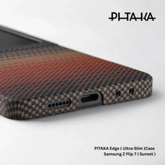 PITAKA - Ultra Slim ( Edge ) Case For Samsung Z Flip 7 - Sunset