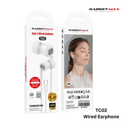 GADGET MAX - TC02 Type-C Wired Earphone - White