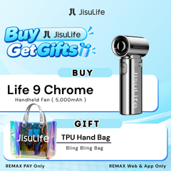 Jisulife - Handheld Fan Life 9 ( 5000mAh ) - Chrome