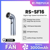 REMAX - RS-SF16 Digital High Speed Handheld Fan - Blue