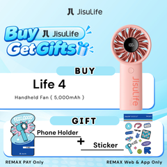 JisuLife - Handheld Fan Life 4 ( 5000mAh ) - Pink
