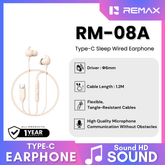 REMAX - RM-08A Type-C Sleep Wired Earphone - Beige
