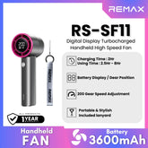 REMAX - RS-SF11 Digital Display Turbocharged Portable Handheld High-Speed Fan - Purple