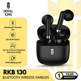 ROYAL KING - RKB 130 Bluetooth Wireless Earbuds - Black