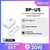 REMAX RP-U5 C-LPRIME 2 SERIES 20W SINGLE PD FAST CHARGER